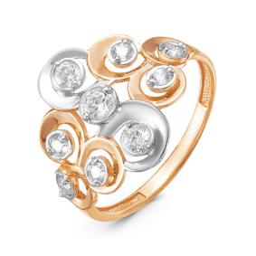 Золотое кольцо КЮЗ Del'ta D115126 с фианитом D115126 фото