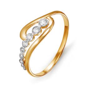 Золотое кольцо КЮЗ Del'ta D115137 с фианитом D115137 фото