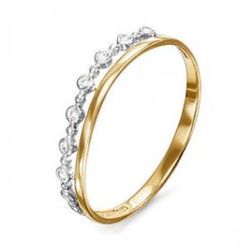 Золотое кольцо КЮЗ Del'ta D115143 с фианитом D115143 фото