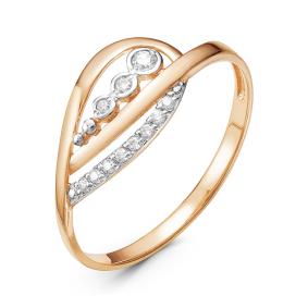 Золотое кольцо КЮЗ Del'ta D115149 с фианитом D115149 фото