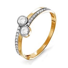 Золотое кольцо КЮЗ Del'ta D115153 с фианитом D115153 фото