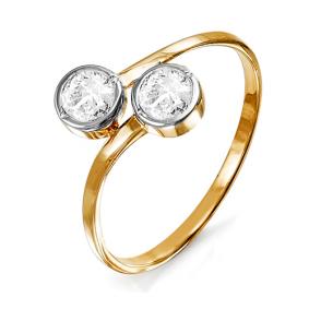 Золотое кольцо КЮЗ Del'ta D115171 с фианитом D115171 фото