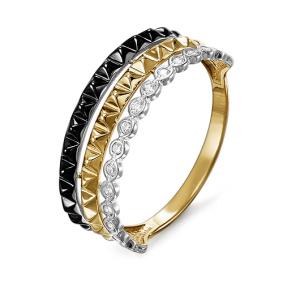 Золотое кольцо КЮЗ Del'ta D115240 с фианитом D115240 фото