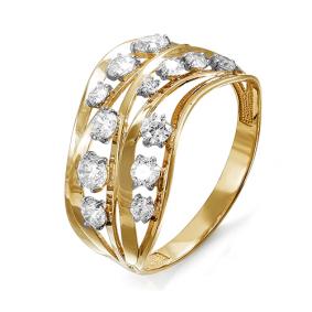Золотое кольцо КЮЗ Del'ta D115378 с фианитом D115378 фото