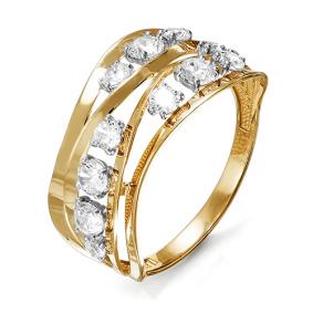 Золотое кольцо КЮЗ Del'ta D115379 с фианитом D115379 фото