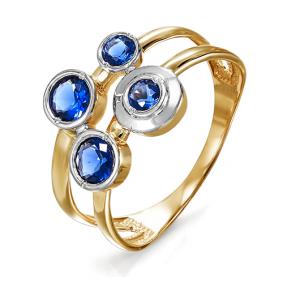 Золотое кольцо КЮЗ Del'ta D115442 с фианитом D115442 фото