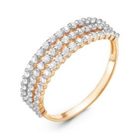 Золотое кольцо КЮЗ Del'ta D115527 с фианитом D115527 фото