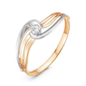 Золотое кольцо КЮЗ Del'ta D115570 с фианитом D115570 фото