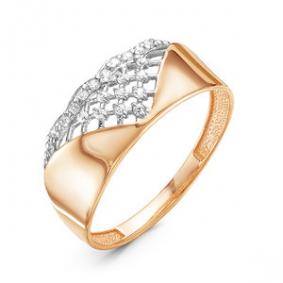 Золотое кольцо КЮЗ Del'ta D115577 с фианитом D115577 фото