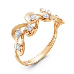 Золотое кольцо КЮЗ Del'ta D115737 с фианитом D115737 фото