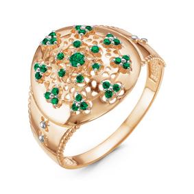 Золотое кольцо КЮЗ Del'ta D115745 с кварцем D115745 фото