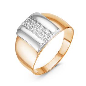 Золотое кольцо КЮЗ Del'ta D115764 с фианитом D115764 фото