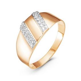 Золотое кольцо КЮЗ Del'ta D115768 с фианитом D115768 фото
