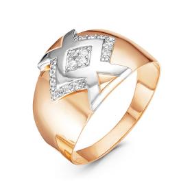 Золотое кольцо КЮЗ Del'ta D115783 с фианитом D115783 фото