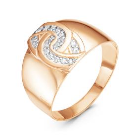 Золотое кольцо КЮЗ Del'ta D115785 с фианитом D115785 фото