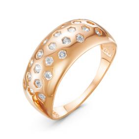 Золотое кольцо КЮЗ Del'ta D115875 с фианитом D115875 фото