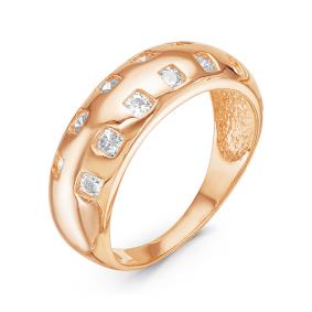 Золотое кольцо КЮЗ Del'ta D115883 с фианитом D115883 фото