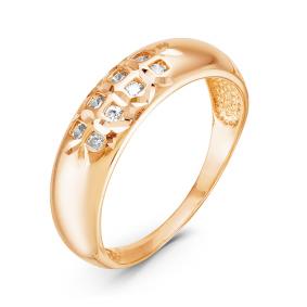 Золотое кольцо КЮЗ Del'ta D115884 с фианитом D115884 фото