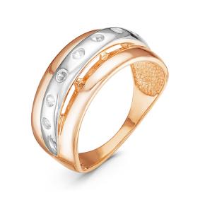 Золотое кольцо КЮЗ Del'ta D115886 с фианитом D115886 фото