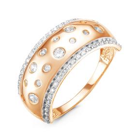 Золотое кольцо КЮЗ Del'ta D115887 с фианитом D115887 фото