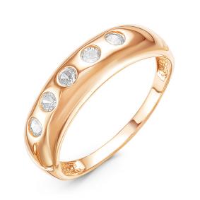 Золотое кольцо КЮЗ Del'ta D115889 с фианитом D115889 фото