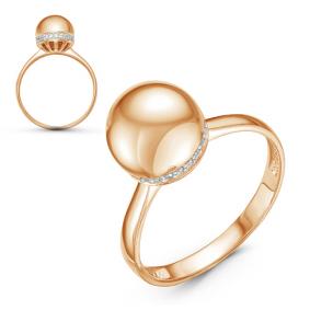 Золотое кольцо КЮЗ Del'ta D115921 с фианитом D115921 фото