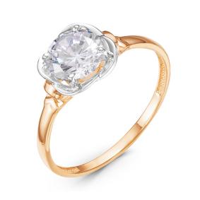 Золотое кольцо КЮЗ Del'ta D116005 с фианитом D116005 фото