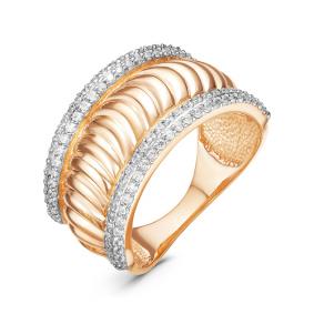 Золотое кольцо КЮЗ Del'ta D116054 с фианитом D116054 фото