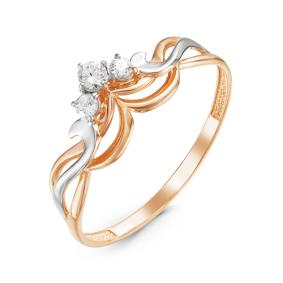 Золотое кольцо КЮЗ Del'ta D116059 с фианитом D116059 фото