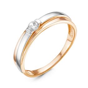 Золотое кольцо КЮЗ Del'ta D116073 с фианитом D116073 фото