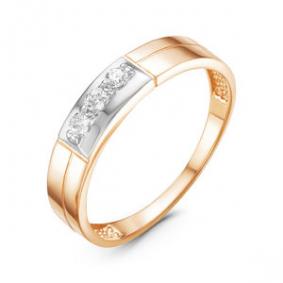 Золотое кольцо КЮЗ Del'ta D116074 с фианитом D116074 фото