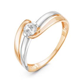 Золотое кольцо КЮЗ Del'ta D116100 с фианитом D116100 фото