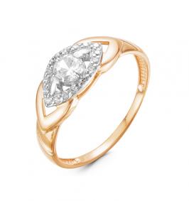 Золотое кольцо КЮЗ Del'ta D116114 с фианитом D116114 фото