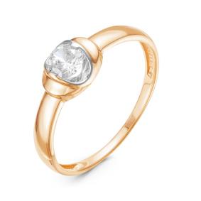Золотое кольцо КЮЗ Del'ta D116123 с фианитом D116123 фото