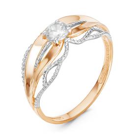 Золотое кольцо КЮЗ Del'ta D116148 с фианитом D116148 фото