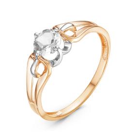 Золотое кольцо КЮЗ Del'ta D116160 с фианитом D116160 фото