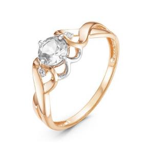 Золотое кольцо КЮЗ Del'ta D116164 с фианитом D116164 фото