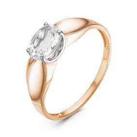 Золотое кольцо КЮЗ Del'ta D116180 с фианитом D116180 фото