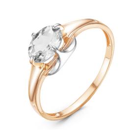 Золотое кольцо КЮЗ Del'ta D116181 с фианитом D116181 фото