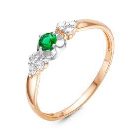 Золотое кольцо КЮЗ Del'ta D116212 с фианитом D116212 фото