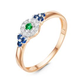 Золотое кольцо КЮЗ Del'ta D116220 с фианитом D116220 фото