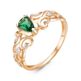 Золотое кольцо КЮЗ Del'ta D116233 с фианитом D116233 фото