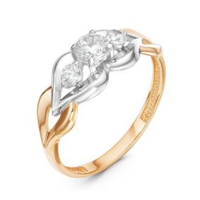 Золотое кольцо КЮЗ Del'ta D116240 с фианитом D116240 фото