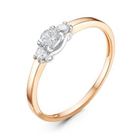 Золотое кольцо КЮЗ Del'ta D116253 с фианитом D116253 фото