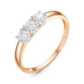 Золотое кольцо КЮЗ Del'ta D116254 с фианитом D116254 фото