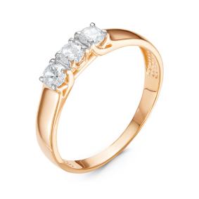 Золотое кольцо КЮЗ Del'ta D116256 с фианитом D116256 фото