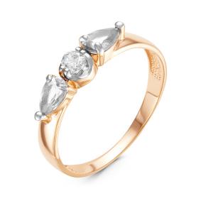Золотое кольцо КЮЗ Del'ta D116327 с фианитом D116327 фото