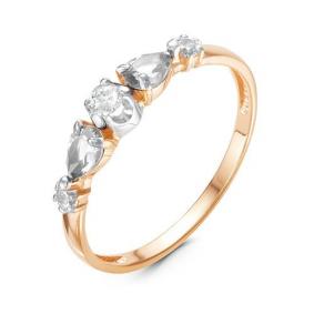 Золотое кольцо КЮЗ Del'ta D116328 с фианитом D116328 фото