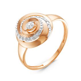 Золотое кольцо КЮЗ Del'ta D116346 с фианитом D116346 фото