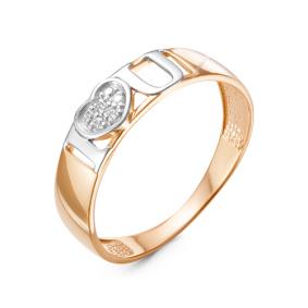 Золотое кольцо КЮЗ Del'ta D116375 с фианитом D116375 фото